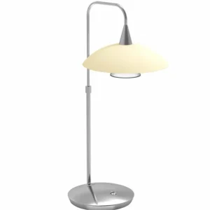 Luminaires Steinhauer Lampe de table Steinhauer Tallerken LED Acier inoxydable, Blanc, 1 lumière* Lampes En Verre