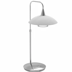 Luminaires Steinhauer Lampe de table Steinhauer Tallerken LED Acier inoxydable, Blanc, 1 lumière* Lampes En Verre