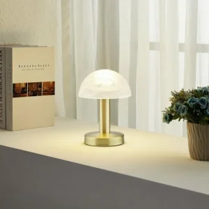 Luminaires Trio Lampe de table Trio Fynn 2 Laiton, 1 lumière* Lampes En Verre