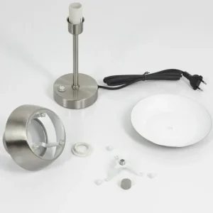 hofstein Lampe de table Wacissa Nickel mat, 1 lumière* Lampes Modernes