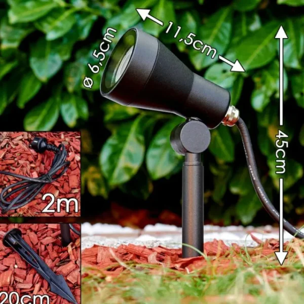 hofstein Lampe d'extérieur Vordingborg LED Noir, 1 lumière* Lampes Modernes