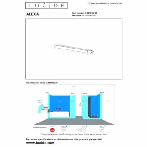 Luminaires Lucide lampe miroir Lucide ALEXA LED Noir, 1 lumière* Lampes En Verre