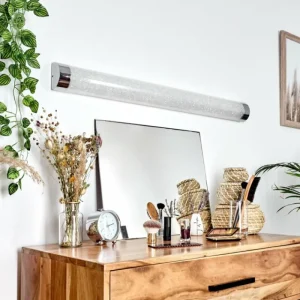 hofstein lampe miroir Morges LED Chrome, Scintillant, Blanc, 1 lumière* Lampes Modernes
