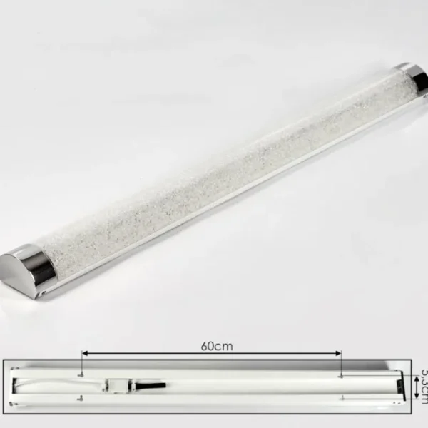 hofstein lampe miroir Morges LED Chrome, Scintillant, Blanc, 1 lumière* Lampes Modernes