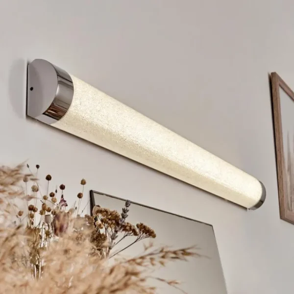 hofstein lampe miroir Morges LED Chrome, Scintillant, Blanc, 1 lumière* Lampes Modernes