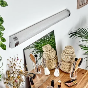 hofstein lampe miroir Morges LED Chrome, Scintillant, Blanc, 1 lumière* Lampes Modernes