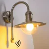 hofstein Lampe murale d'extérieur Elima Acier inoxydable, 1 lumière, Détecteur de mouvement* Lampes Modernes