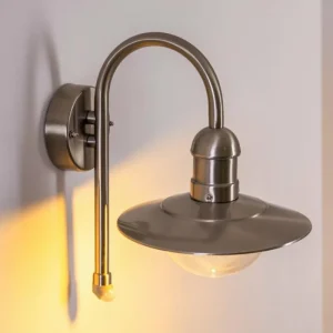 hofstein Lampe murale d'extérieur Elima Acier inoxydable, 1 lumière, Détecteur de mouvement* Lampes Modernes