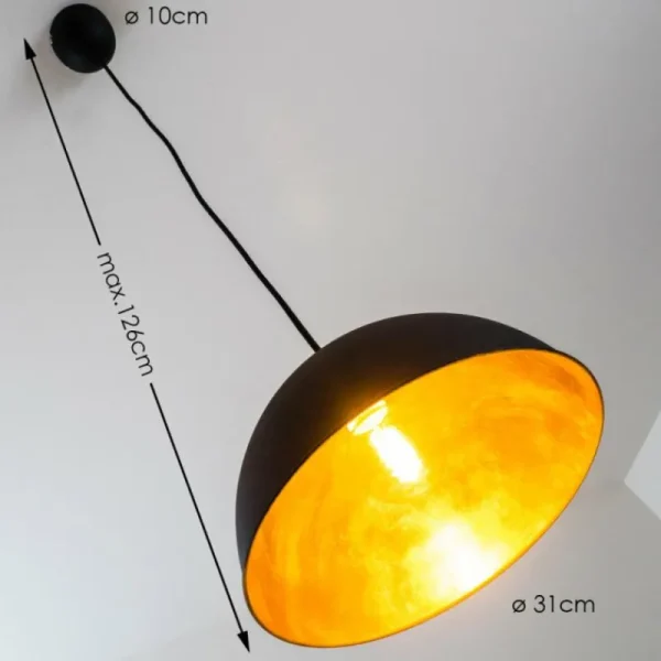 hofstein Lampe pendante Reality Jimmy Noir, 1 lumière* Lampes Modernes