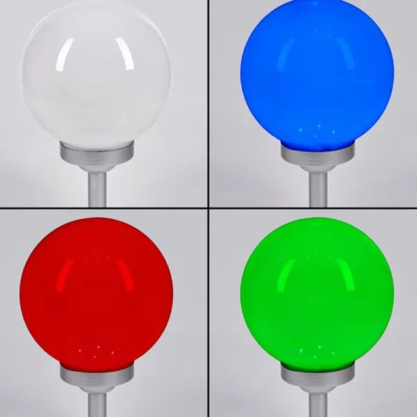 hofstein lampe solaire Kanganbou LED Argenté, 4 lumières, Changeur de couleurs* Lampes Modernes