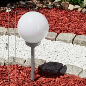 hofstein lampe solaire Kanganbou LED Argenté, 4 lumières, Changeur de couleurs* Lampes Modernes