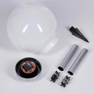 hofstein lampe solaire Kanganbou LED Argenté, 4 lumières, Changeur de couleurs* Lampes Modernes