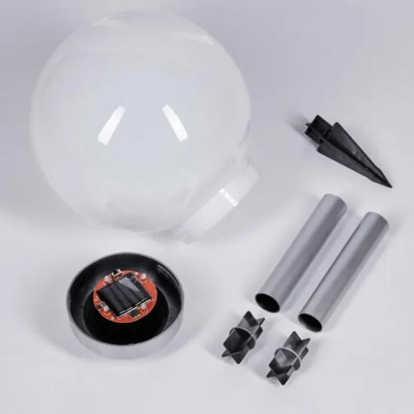 hofstein lampe solaire Kanganbou LED Argenté, 4 lumières, Changeur de couleurs* Lampes Modernes
