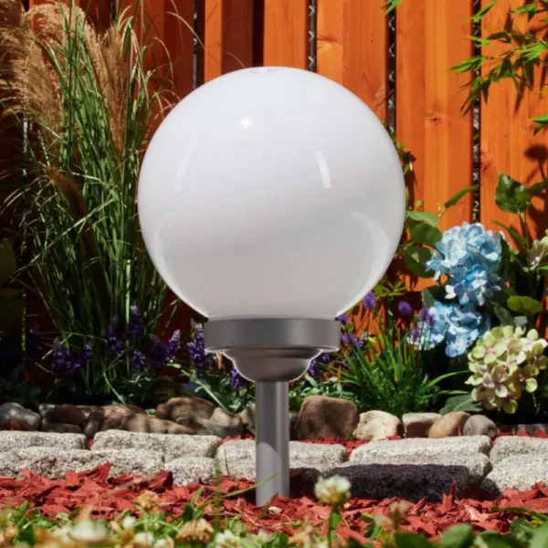 hofstein lampe solaire Kanganbou LED Argenté, 4 lumières, Changeur de couleurs* Lampes Modernes