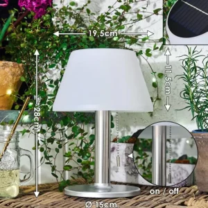 hofstein lampe solaire Alcudia LED Blanc, 1 lumière* Lampes Modernes