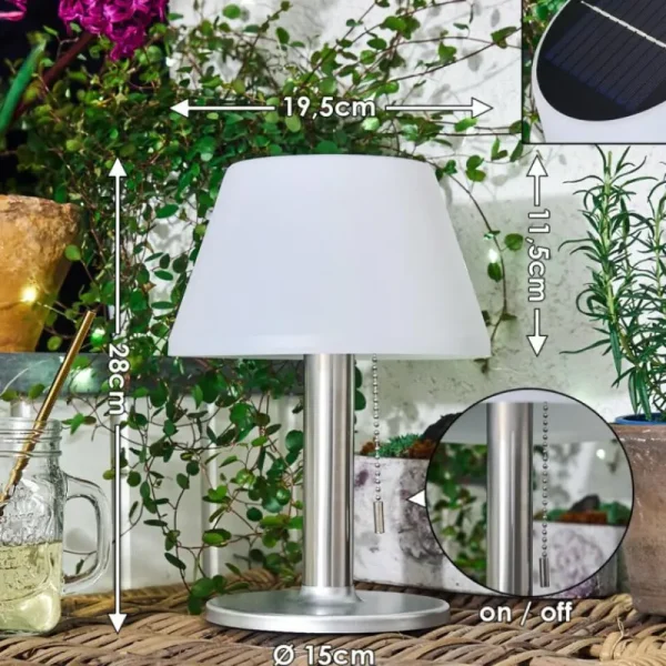 hofstein lampe solaire Alcudia LED Blanc, 1 lumière* Lampes Modernes