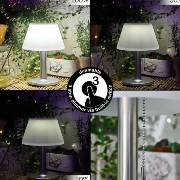 hofstein lampe solaire Alcudia LED Blanc, 1 lumière* Lampes Modernes