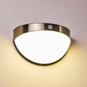 hofstein Lampe solaire Basra LED Chrome, 1 lumière, Détecteur de mouvement* Lampes Modernes