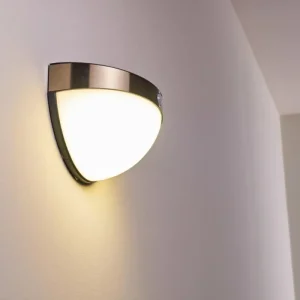 hofstein Lampe solaire Basra LED Chrome, 1 lumière, Détecteur de mouvement* Lampes Modernes