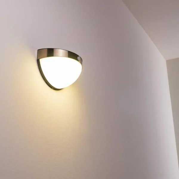 hofstein Lampe solaire Basra LED Chrome, 1 lumière, Détecteur de mouvement* Lampes Modernes