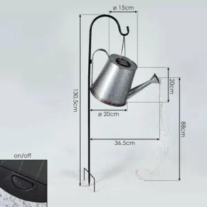 hofstein lampe solaire Isernia LED Rouille, Argenté, 80 lumières* Lampes Modernes
