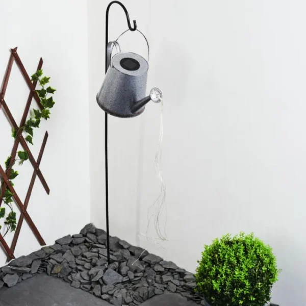 hofstein lampe solaire Isernia LED Rouille, Argenté, 80 lumières* Lampes Modernes