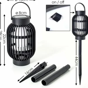 hofstein lampe solaire Joinville LED Noir, 1 lumière* Lampes Modernes