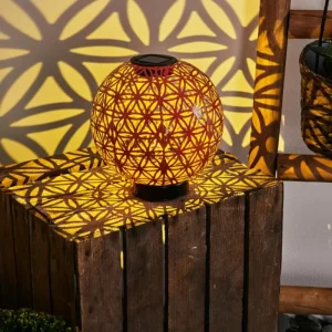 hofstein lampe solaire Leonard LED Rouge, Noir, 1 lumière* Lampes Modernes