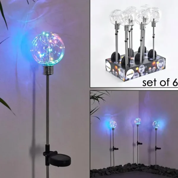 hofstein lampe solaire Liberec LED Argenté, 1 lumière, Changeur de couleurs* Lampes Modernes