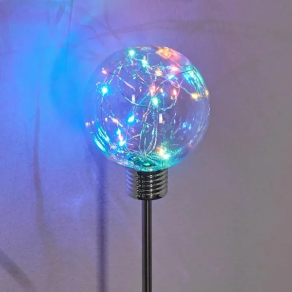 hofstein lampe solaire Liberec LED Argenté, 1 lumière, Changeur de couleurs* Lampes Modernes