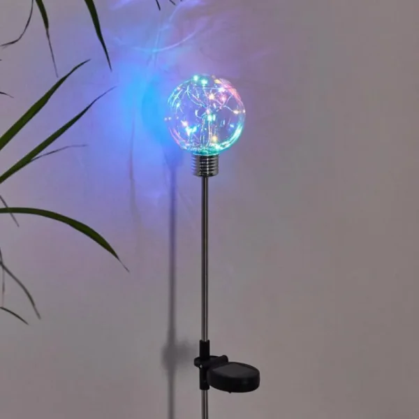 hofstein lampe solaire Liberec LED Argenté, 1 lumière, Changeur de couleurs* Lampes Modernes
