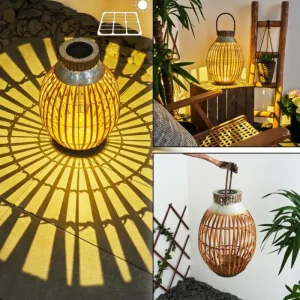 hofstein lampe solaire Mazomanie LED Bois clair, Rouille, 1 lumière* Lampes Modernes