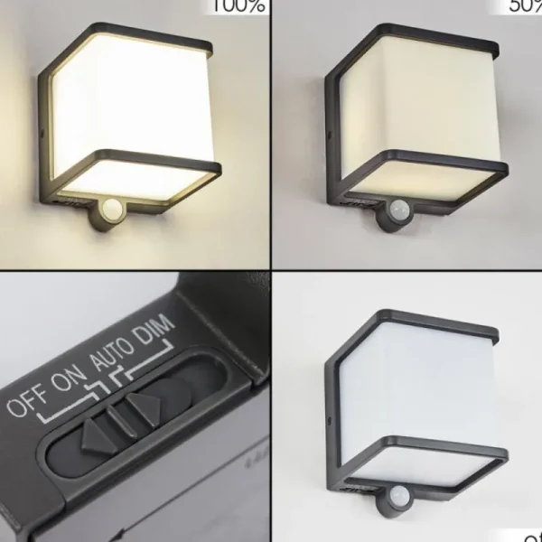 hofstein Lampe solaires Burseryd LED Anthracite, 1 lumière, Détecteur de mouvement* Lampes Modernes