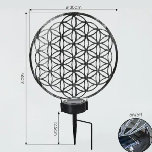 hofstein Lampe solaires Kupa LED Noir, Argenté, 2 lumières* Lampes Modernes