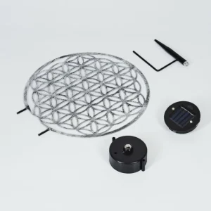hofstein Lampe solaires Kupa LED Noir, Argenté, 2 lumières* Lampes Modernes