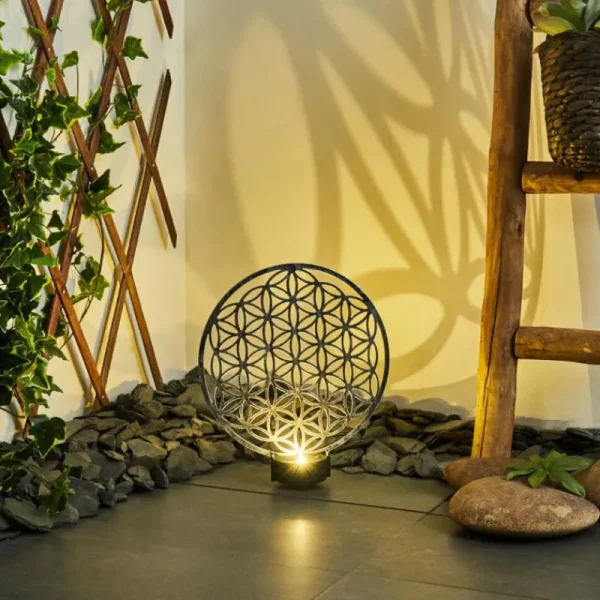 hofstein Lampe solaires Kupa LED Noir, Argenté, 2 lumières* Lampes Modernes