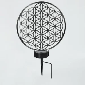 hofstein Lampe solaires Kupa LED Noir, Argenté, 2 lumières* Lampes Modernes