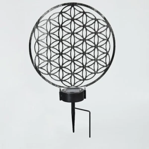 hofstein Lampe solaires Kupa LED Noir, Argenté, 2 lumières* Lampes Modernes