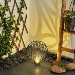hofstein Lampe solaires Kupa LED Noir, Argenté, 2 lumières* Lampes Modernes