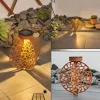 hofstein Lampe solaires Mesan LED Orange, Rouille, Noir, 1 lumière* Lampes Modernes