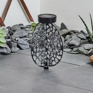 hofstein Lampe solaires Mesan LED Noir, Argenté, 1 lumière* Lampes Modernes