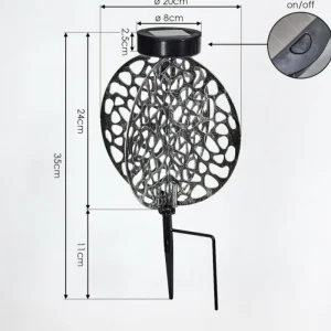 hofstein Lampe solaires Mesan LED Noir, Argenté, 1 lumière* Lampes Modernes