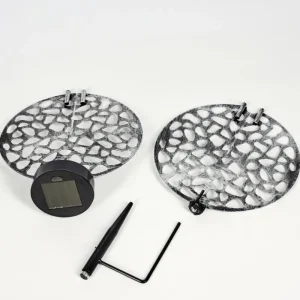 hofstein Lampe solaires Mesan LED Noir, Argenté, 1 lumière* Lampes Modernes