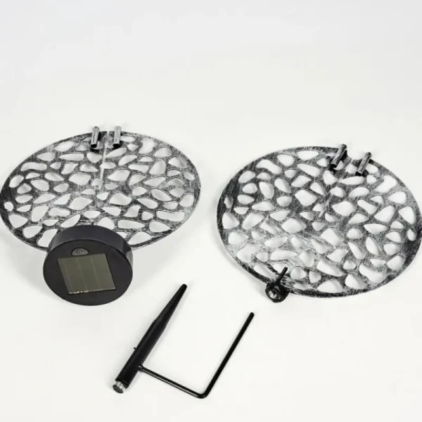 hofstein Lampe solaires Mesan LED Noir, Argenté, 1 lumière* Lampes Modernes