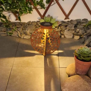 hofstein Lampe solaires Mesan LED Orange, Rouille, Noir, 1 lumière* Lampes Modernes