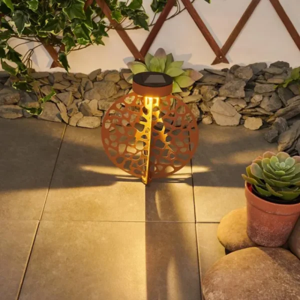 hofstein Lampe solaires Mesan LED Orange, Rouille, Noir, 1 lumière* Lampes Modernes