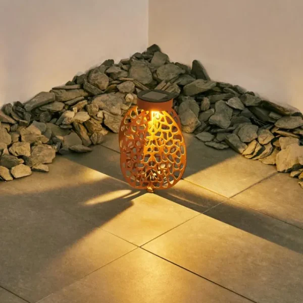 hofstein Lampe solaires Mesan LED Orange, Rouille, Noir, 1 lumière* Lampes Modernes
