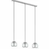 Luminaires Eglo Lampe suspendue Eglo ROCAMAR Chrome, 3 lumières* Lampes En Verre