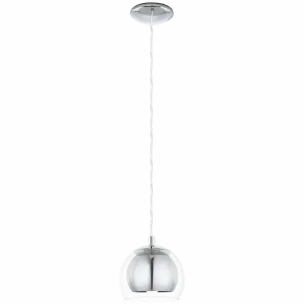 Luminaires Eglo Lampe suspendue Eglo ROCAMAR Chrome, 1 lumière* Lampes En Verre