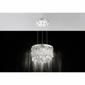 Luminaires Eglo Lampe suspension Eglo CALAONDA Chrome, 7 lumières* Lampes En Verre